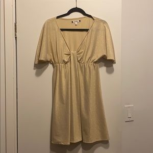 Mini metallic gold dress